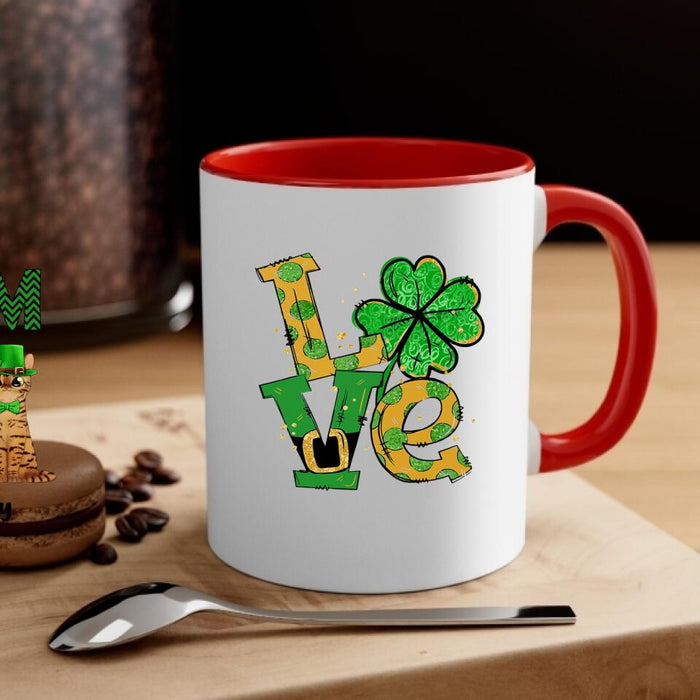 Luckiest Cat Mom Ever - Personalized Mug For Cat Mom, St. Patrick's Day