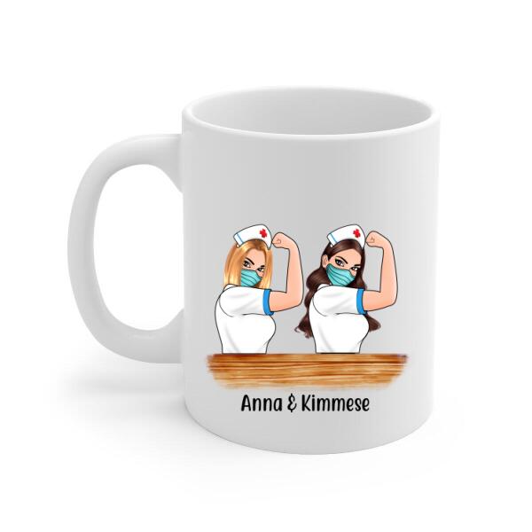 Personalized Mug, Strong Nurse Sisters Custom Gift For Nurse Squad