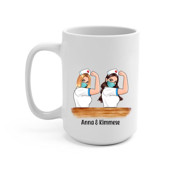 Personalized Mug, Strong Nurse Sisters Custom Gift For Nurse Squad