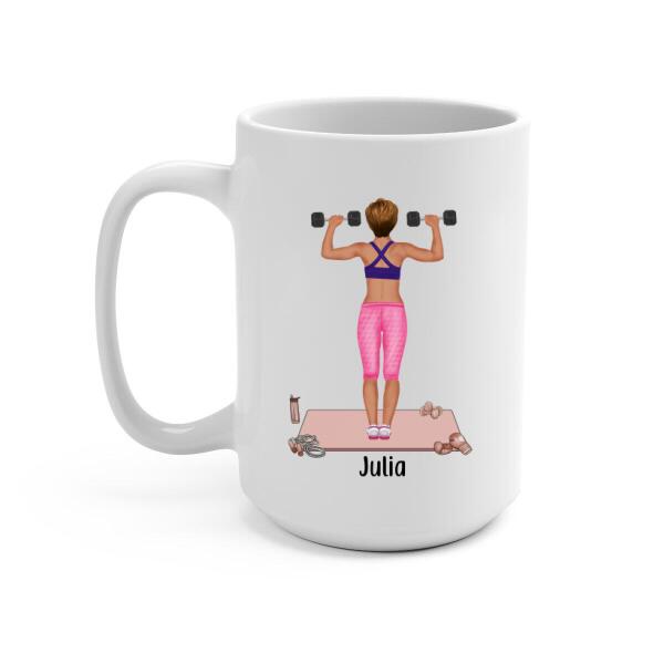 Personalized Mug, Personnal Trainer Woman, Gift for Gym Lovers
