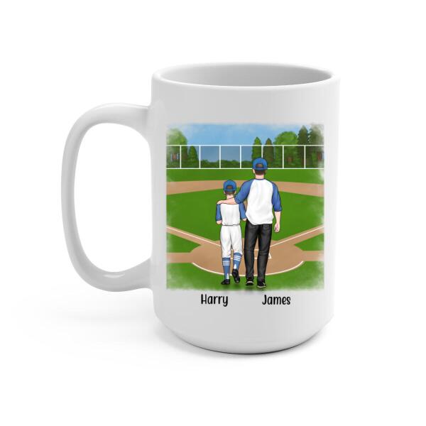Personalized Mug, Baseball Partners for Life, Custom Gift for Father's Day and Baseball Lover