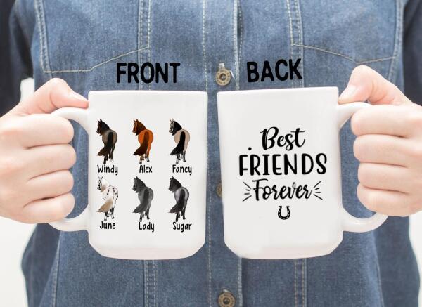 Personalized Mug, Horse Breed - Up To 6 Horses, Gift For Horse Lovers