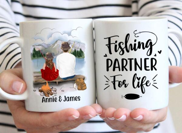 Personalized Mug, Fishing Partners, Fishing With Kids, Custom Gift For Fishing Lovers