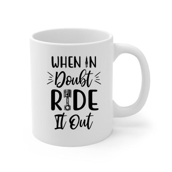 Personalized Mug, Old Man Biker Sitting Custom Gift For Motorcycle Lovers