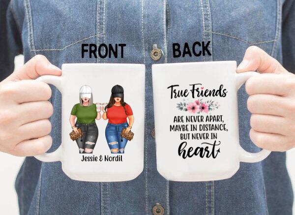 Personalized Mug, Chubby Sisters Drink Together, Gift For Sisters And Friends