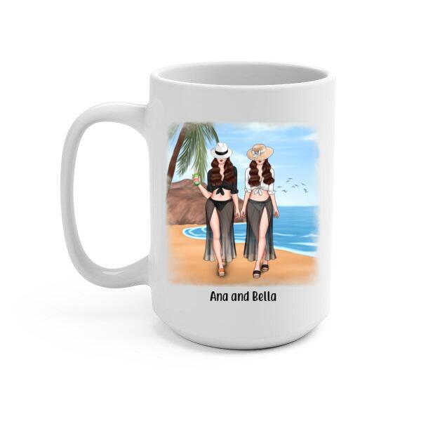 Personalized Mug, Beaches Booze Besties, Gift For Best Friend