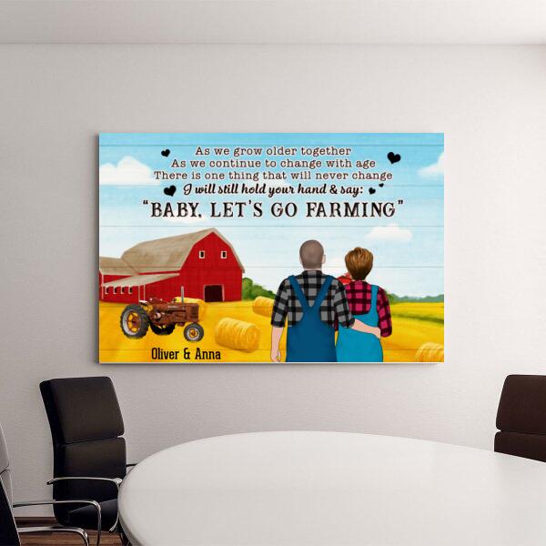 Personalized Canvas, Baby Let's Go Farming, Gifts For Farmers