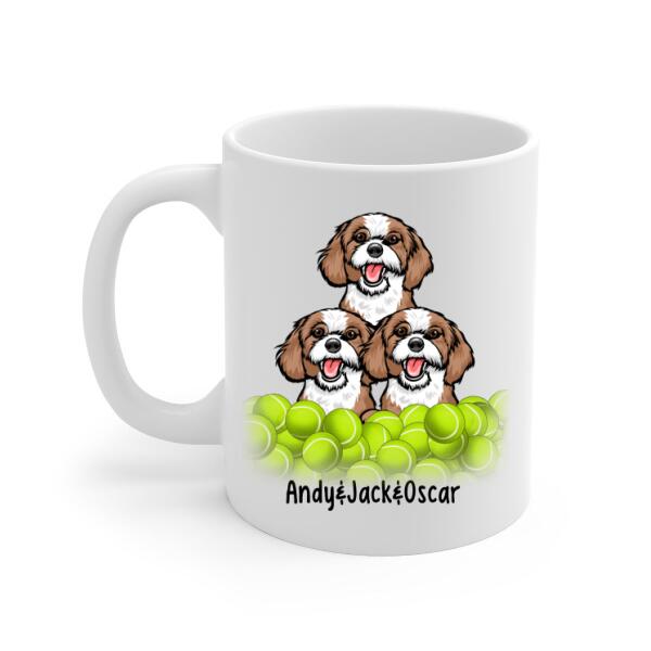 Personalized Mug, Easily Distracted By Dog & Tennis, Gifts For Dog Lovers