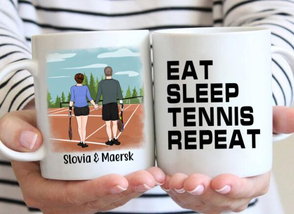 Personalized Mug, Tennis Couple For Life, Gifts For Tennis Couples