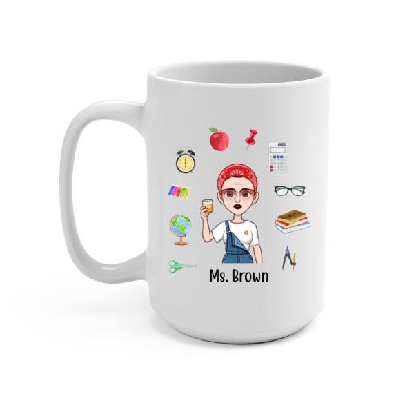 Personalized Mug, Teacher Life, It Takes A Big Heart To Shape Little Minds, Gift For Teachers