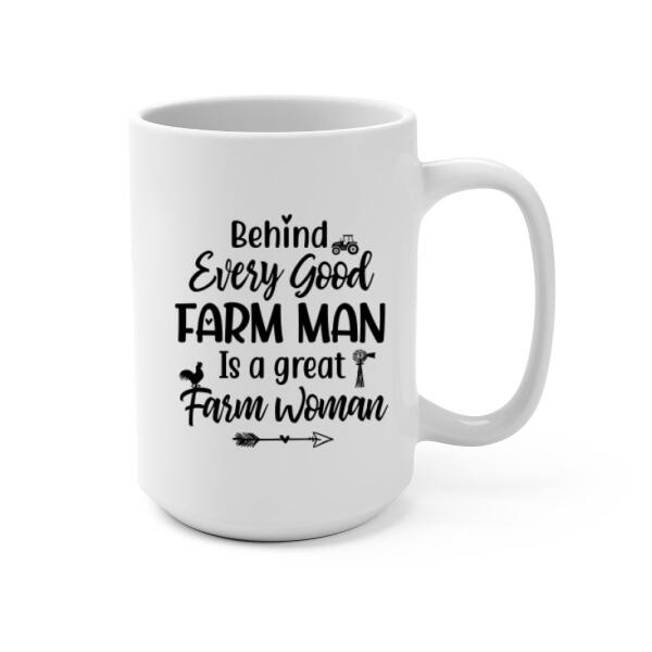 Personalized Mug, Farming Couple, Old Farmers, Gifts For Farmers
