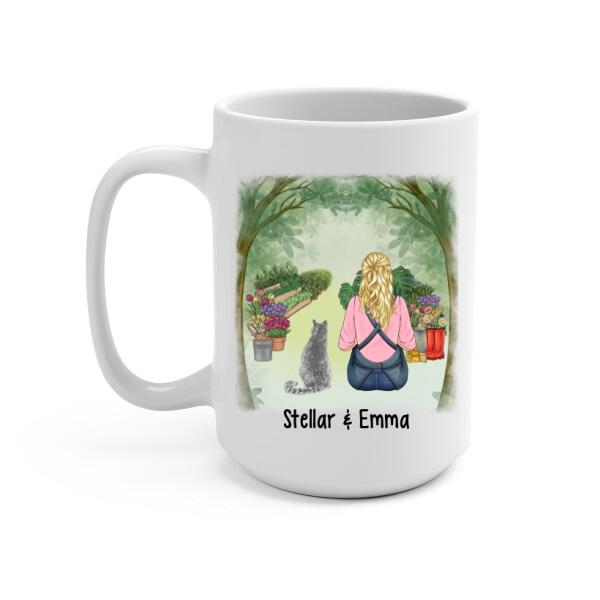 Personalized Mug, All I Need Is Gardening With My Cat, Gift For Gardeners And Cat Lovers
