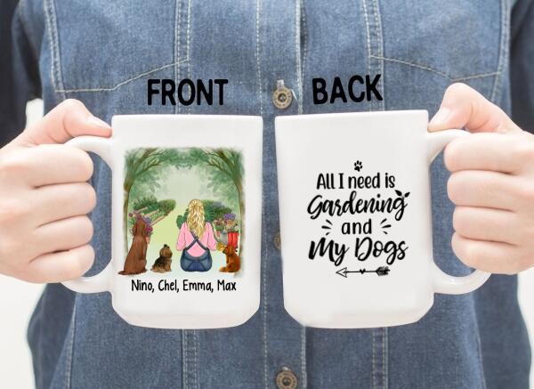 Personalized Mug, Plant Lady Is The New Dog Lady, Gift For Gardeners And Dog Lovers