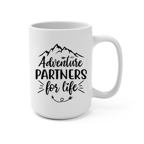 Personalized Mug, Adventure Man With Pets, Gift For Dogs and Car Lovers