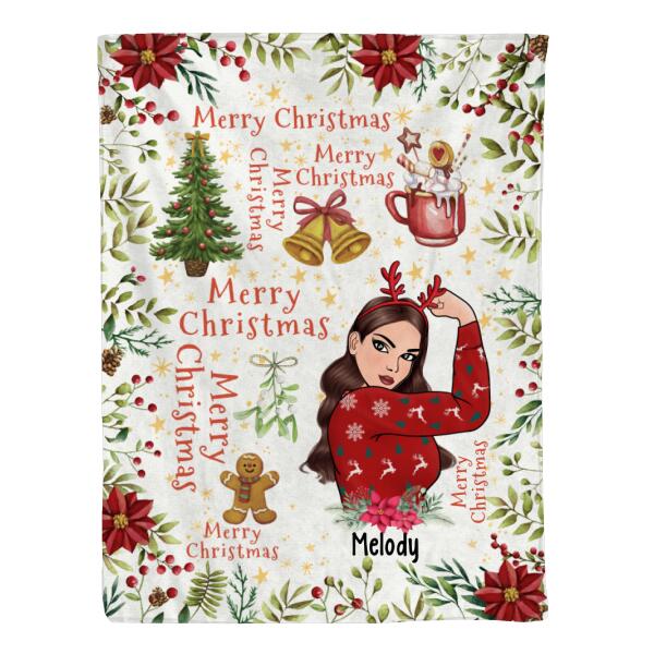 Personalized Blanket, Merry Christmas, Strong Woman, Christmas Theme, Christmas Gift For Friends, Sisters