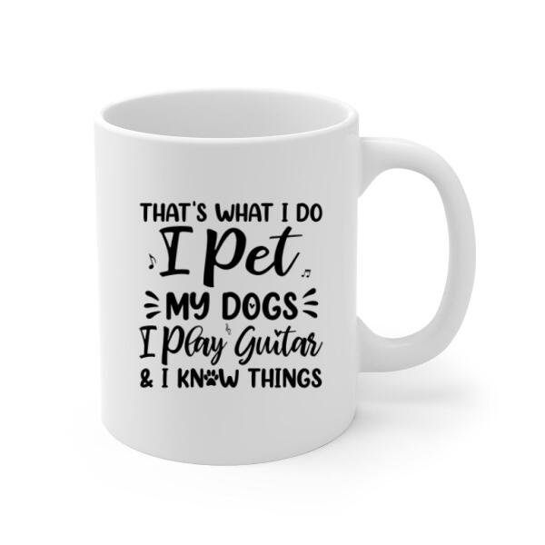 Personalized Mug, Guitar Couple With Dogs, Gift For Guitar And Dog Lovers