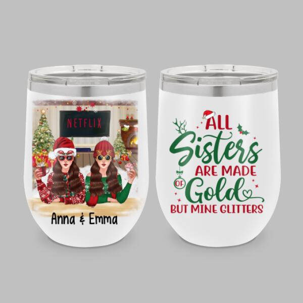 Personalized Tumbler, Up To 4 Girls, Christmas Besties, Christmas Gift For Sisters, Best Friends
