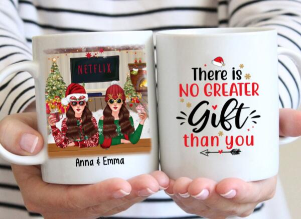 Personalized Mug, Up To 4 Girls, Christmas Besties, Christmas Gift For Sisters, Best Friends
