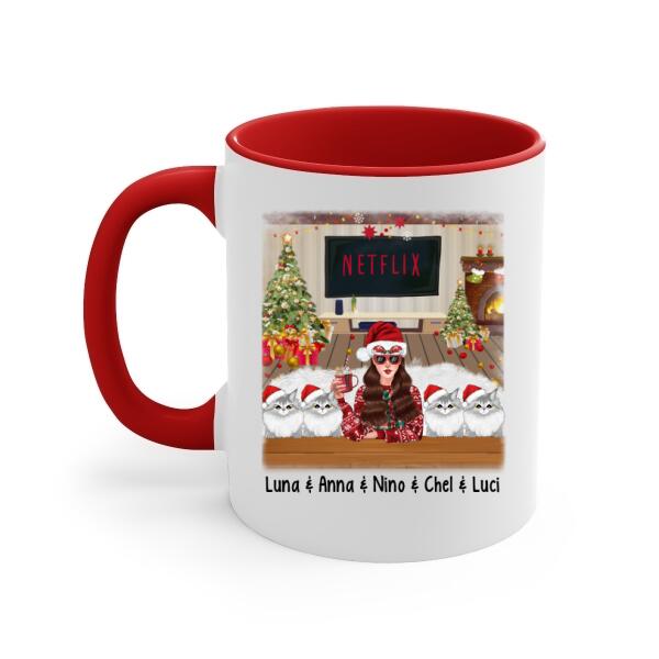 Personalized Mug, We Woof You A Merry Christmas, Christmas Gift For Cat Lovers