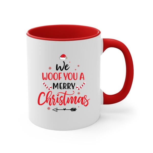 Personalized Mug, We Woof You A Merry Christmas, Christmas Gift For Cat Lovers