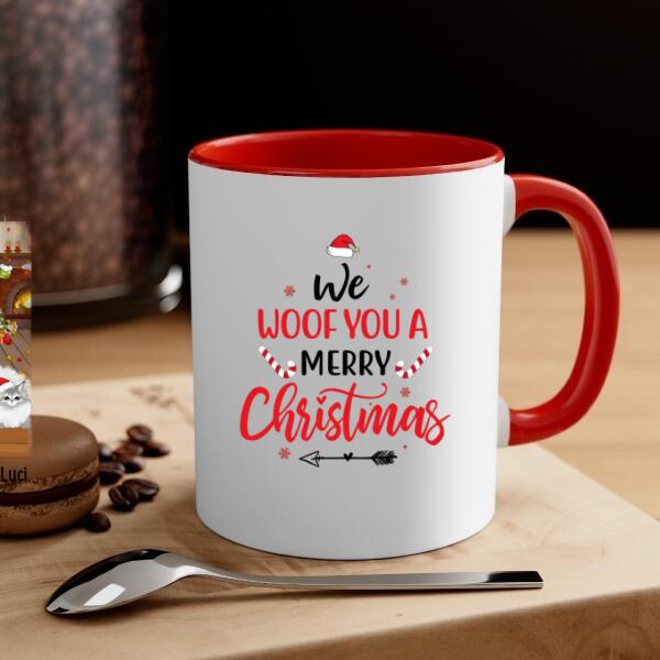 Personalized Mug, We Woof You A Merry Christmas, Christmas Gift For Cat Lovers