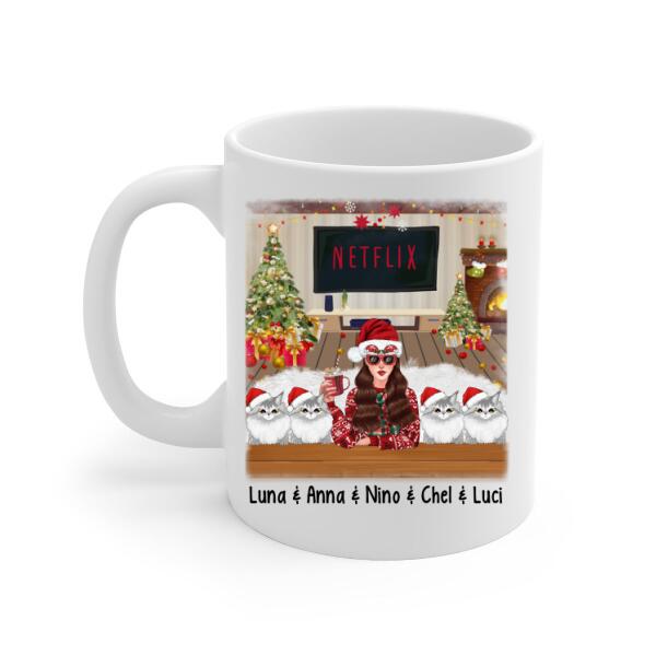 Personalized Mug, We Woof You A Merry Christmas, Christmas Gift For Cat Lovers