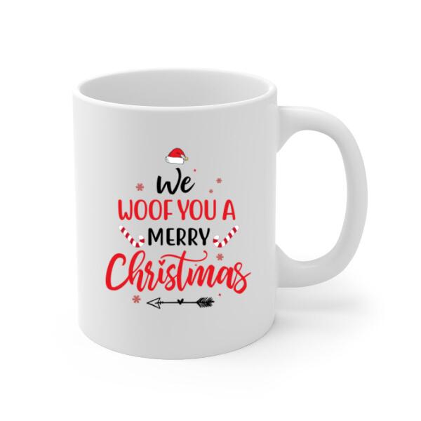 Personalized Mug, We Woof You A Merry Christmas, Christmas Gift For Cat Lovers