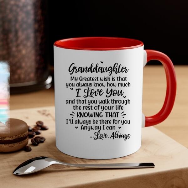 To My Granddaughter From Grandma - Personalized Gifts Custom Mug For Grandma For Granddaughter