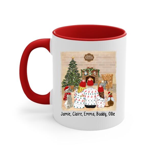 Personalized Mug, It's Not What's Under The Christmas Tree That Matters, Christmas Family With Pets, Christmas Gift For Family And Friends