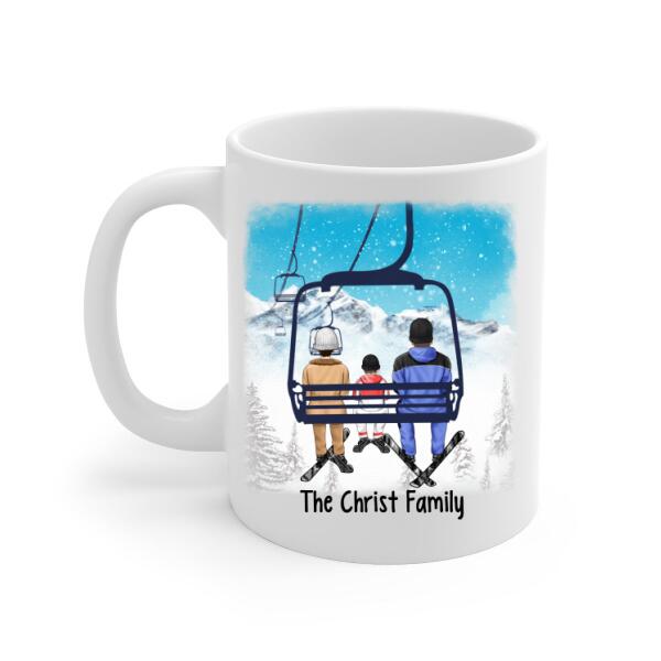 Personalized Mug, Ski Lift Family, Gift For Winter And Ski Lift Lovers