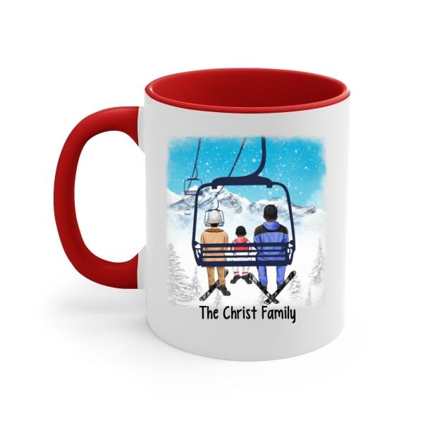 Personalized Mug, Ski Lift Family, Gift For Winter And Ski Lift Lovers