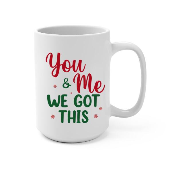 Personalized Mug, Christmas Is Wherever With You, Christmas Gift For Husband, Wife, Couple