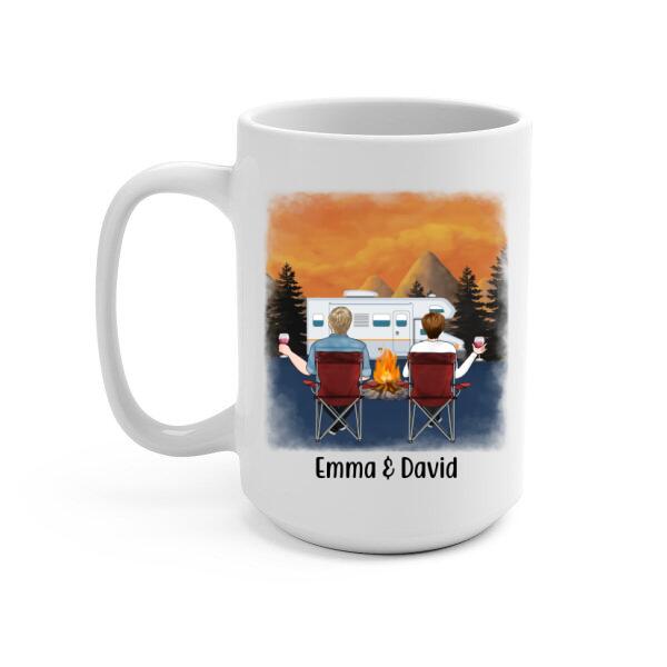 Personalized Mug, Camping Partners - Family, Gift For Campers