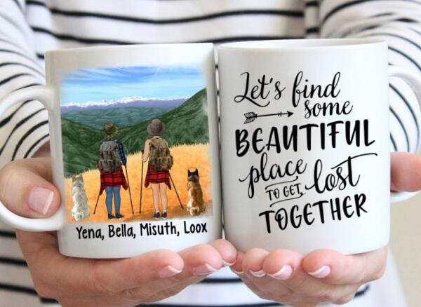 Personalized Mug, Hiking Women - Hiking Partners For Life, Gift For Hikers