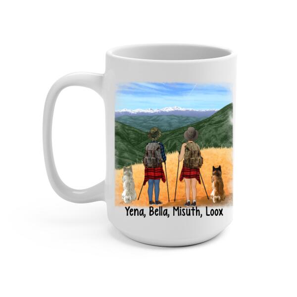 Personalized Mug, Hiking Women - Hiking Partners For Life, Gift For Hikers