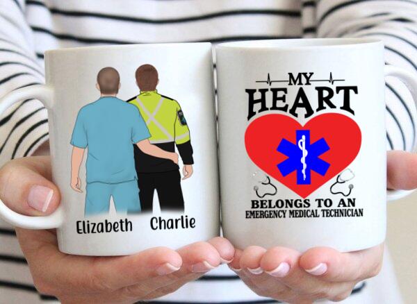 Personalized Mug, Custom First Responders Firefighter Nurse EMT Paramedic Couples