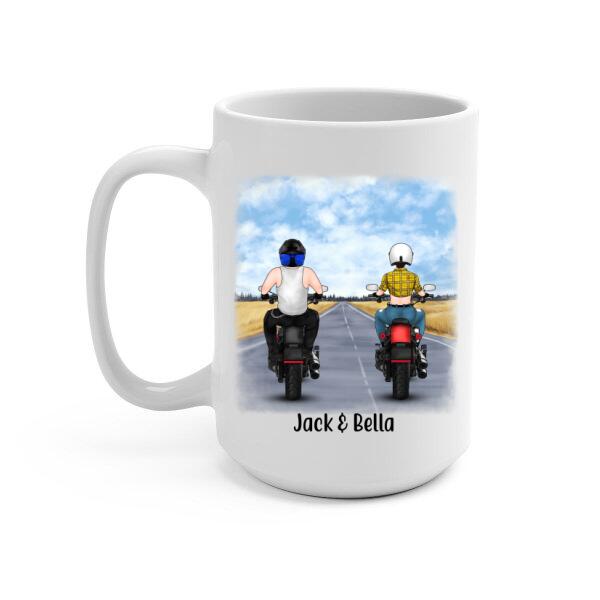 Personalized Mug, Motorcycle Riding Partners, Different Types of Motorbikes, Gift for Friends, Couple, Motorcycle Lovers
