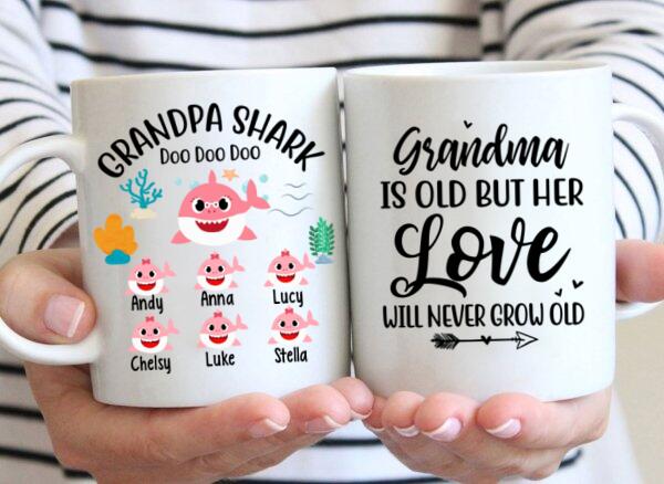 Grandma Is Old But Her Love Will Never Grow Old - Personalized Gifts Custom Fishing Mug For Mom, Fishing Lovers