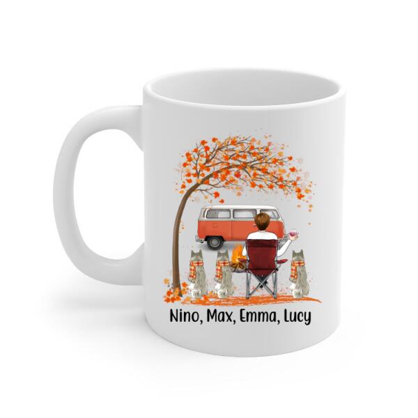 Personalized Mug, A Girl Her Dogs And Her Camping It's A Beautiful Thing - Fall Season Gift, Gift For Campers And Dog Lovers