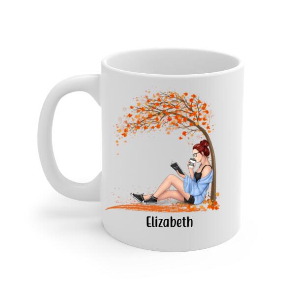 Personalized Mug, Crisp Days & Autumn Leaves Make Me Want To Read More Books, Gifts For Book Lovers