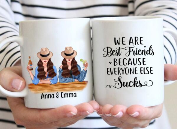 Personalized Mug, Drinking Besties For The Resties, Gift For Sisters