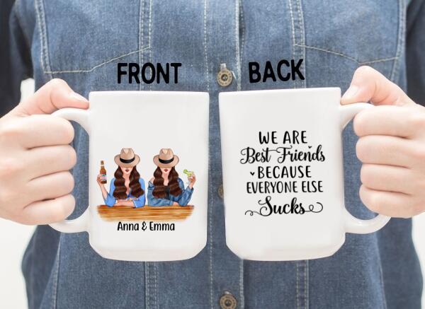 Personalized Mug, Drinking Besties For The Resties, Gift For Sisters