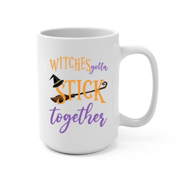 Personalized Mug, Wicked Witches Feet, Witches Gotta Stick Together, Gifts For Halloween Family