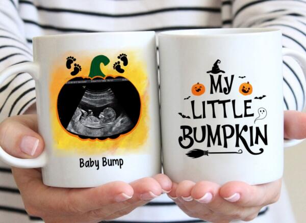 Personalized Mug, Little Bumpkin, Upload Photo Gifts, Gifts For Mom To Be, Gifts For Halloween