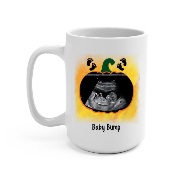 Personalized Mug, Little Bumpkin, Upload Photo Gifts, Gifts For Mom To Be, Gifts For Halloween