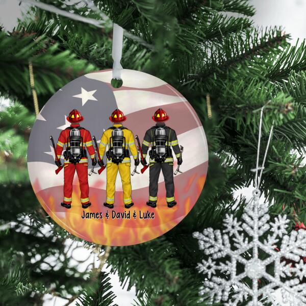 Personalized Ornament, Firefighter Partners - Couple, Friends Gift, Christmas Gift for Firefighters