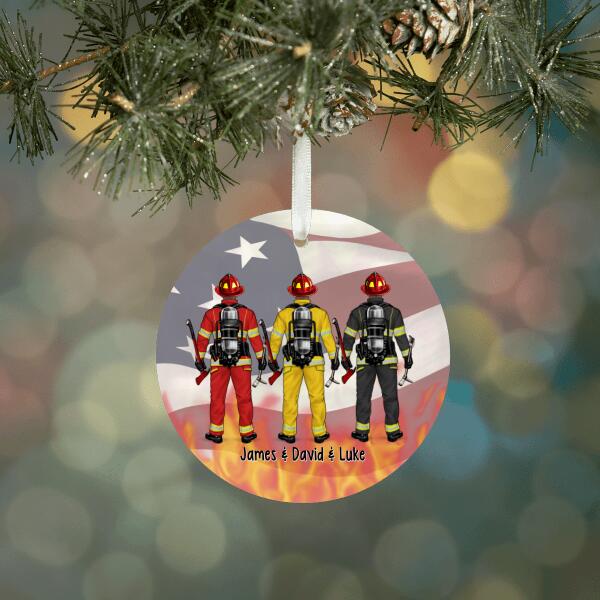 Personalized Ornament, Firefighter Partners - Couple, Friends Gift, Christmas Gift for Firefighters