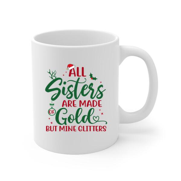 Personalized Mug, Up To 7 Girls, Christmas Besties - Gift For Sisters, Best Friends