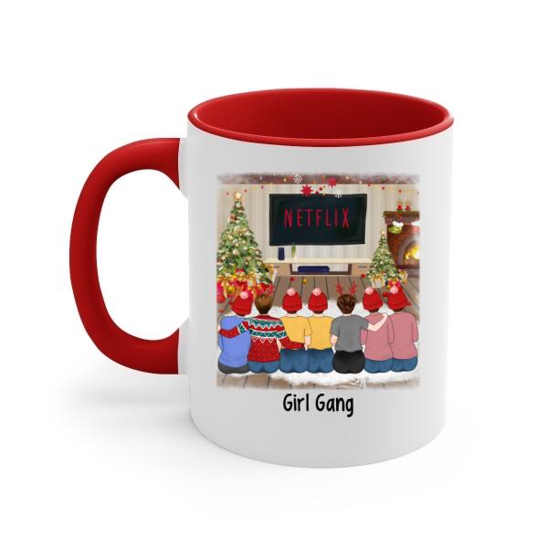 Personalized Mug, Up To 7 Girls, Christmas Besties - Gift For Sisters, Best Friends