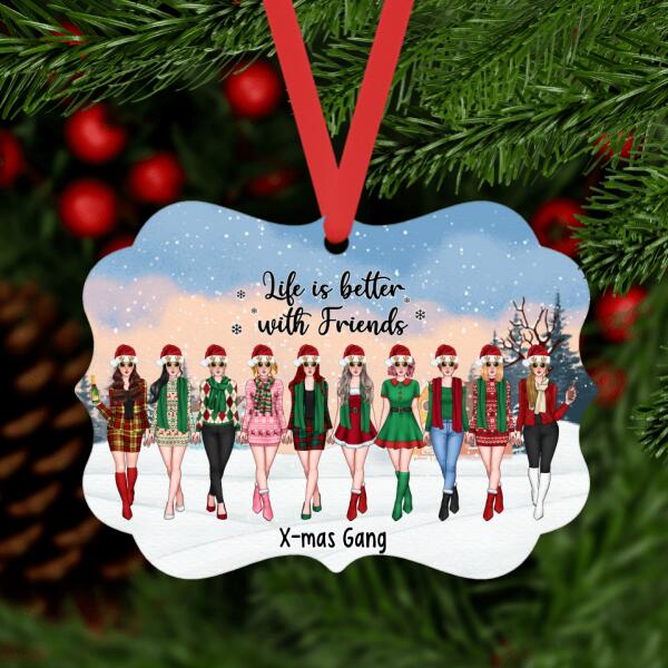 Personalized Ornament, Up To 10 Girls, Best Friends Stick Together Forever, Christmas Gift For Sisters, Best Friends, Besties